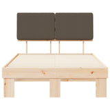 Letto con Testiera Rivestita Talpa 120 x 200 cm Pino massello