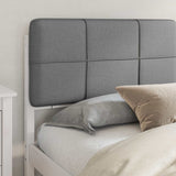 Letto con Testiera Rivestita Grigio chiaro 120 x 200 cm