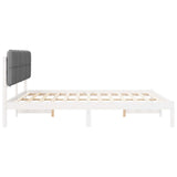 Letto con Testiera Rivestita Grigio chiaro 120 x 200 cm