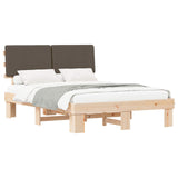 Letto con Testiera Rivestita Talpa 120 x 190 cm Pino massello