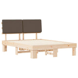 Letto con Testiera Rivestita Talpa 120 x 190 cm Pino massello
