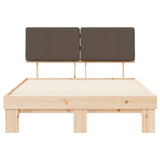 Letto con Testiera Rivestita Talpa 120 x 190 cm Pino massello