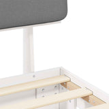 Letto con Testiera Rivestita Grigio chiaro 100 x 200 cm