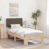 Letto con Testiera Rivestita Talpa 90 x 200 cm Pino massello
