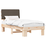 Letto con Testiera Rivestita Talpa 90 x 200 cm Pino massello