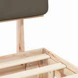 Letto con Testiera Rivestita Talpa 80 x 200 cm Pino massello