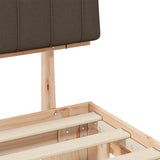 Letto con Testiera Rivestita Talpa 160 x 200 cm Pino massello