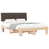 Letto con Testiera Rivestita Talpa 150 x 200 cm Pino massello