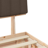 Letto con Testiera Rivestita Talpa 140 x 190 cm Pino massello