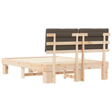 Letto con Testiera Rivestita Talpa 140 x 190 cm Pino massello