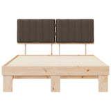 Letto con Testiera Rivestita Talpa 140 x 190 cm Pino massello