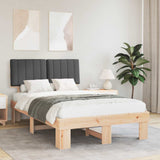 Letto con Testiera Rivestita Grigio scuro 120 x 190 cm