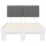 Letto con Testiera Rivestita Grigio chiaro 120 x 190 cm