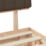 Letto con Testiera Rivestita Talpa 100 x 200 cm Pino massello