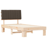 Letto con Testiera Rivestita Talpa 100 x 200 cm Pino massello