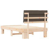 Letto con Testiera Rivestita Talpa 100 x 200 cm Pino massello