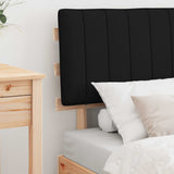 Letto con Testiera Rivestita Nero 80 x 200 cm Pino massello