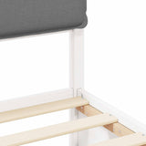 Letto con Testiera Rivestita Grigio chiaro 100 x 200 cm