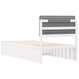 Letto con Testiera Rivestita Grigio chiaro 100 x 200 cm