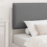 Letto con Testiera Rivestita Grigio chiaro 90 x 200 cm
