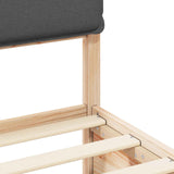 Letto con Testiera Rivestita Grigio scuro 80 x 200 cm