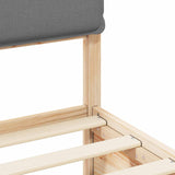 Letto con Testiera Rivestita Grigio chiaro 90 x 190 cm