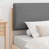 Letto con Testiera Rivestita Grigio chiaro 90 x 190 cm