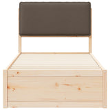 Letto con Testiera Rivestita Talpa 75 x 190 cm Pino massello