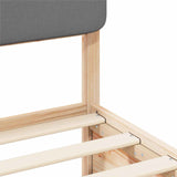 Letto con Testiera Rivestita Grigio chiaro 100 x 200 cm