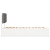 Letto con Testiera Rivestita Grigio chiaro 100 x 200 cm