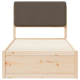 Letto con Testiera Rivestita Talpa 80 x 200 cm Pino massello
