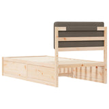 Letto con Testiera Rivestita Talpa 75 x 190 cm Pino massello