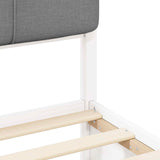 Letto con Testiera Rivestita Grigio chiaro 100 x 200 cm