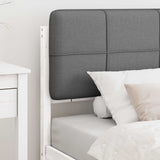 Letto con Testiera Rivestita Grigio chiaro 100 x 200 cm