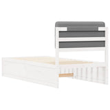 Letto con Testiera Rivestita Grigio chiaro 100 x 200 cm