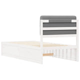 Letto con Testiera Rivestita Grigio chiaro 100 x 200 cm