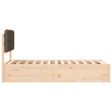 Letto con Testiera Rivestita Talpa 90 x 200 cm Pino massello