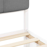 Letto con Testiera Rivestita Grigio chiaro 80 x 200 cm