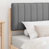 Letto con Testiera Rivestita Grigio chiaro 100 x 200 cm