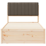 Letto con Testiera Rivestita Talpa 100 x 200 cm Pino massello