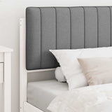 Letto con Testiera Rivestita Grigio chiaro 100 x 200 cm
