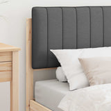 Letto con Testiera Rivestita Grigio scuro 90 x 200 cm