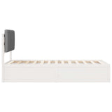 Letto con Testiera Rivestita Grigio chiaro 90 x 200 cm