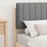 Letto con Testiera Rivestita Grigio chiaro 80 x 200 cm