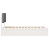 Letto con Testiera Rivestita Grigio chiaro 80 x 200 cm
