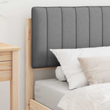 Letto con Testiera Rivestita Grigio chiaro 90 x 190 cm