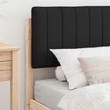 Letto con Testiera Rivestita Nero 90 x 190 cm Pino massello