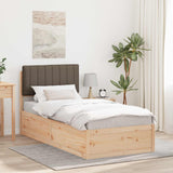 Letto con Testiera Rivestita Talpa 90 x 190 cm Pino massello