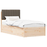 Letto con Testiera Rivestita Talpa 90 x 190 cm Pino massello