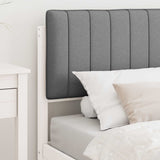 Letto con Testiera Rivestita Grigio chiaro 90 x 190 cm